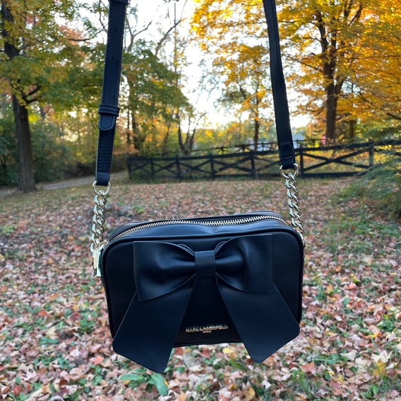 EUC Karl Lagerfeld Crossbody with Bow - Picture 3 of 16
